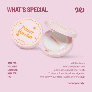 twentywendy | Power Powder Translucent แป้งโปร่งเเสง คุมมันเบลอผิว ไม่เป็นคราบ เหมาะกับผิวคนไทย
