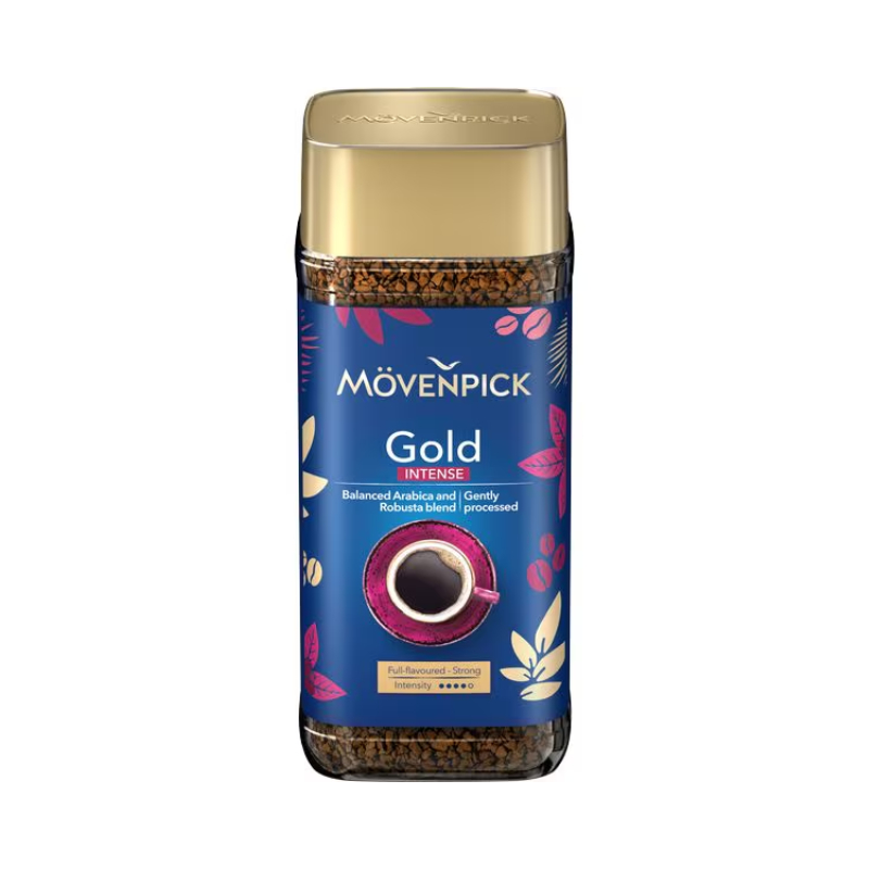 โมเว่นพิค โกลด์ ดีคาฟ กาแฟสำเร็จรูปไม่มีคาเฟอีน 100 กรัม - Instant Coffee GOLD Decaf 100g Movenpick brand