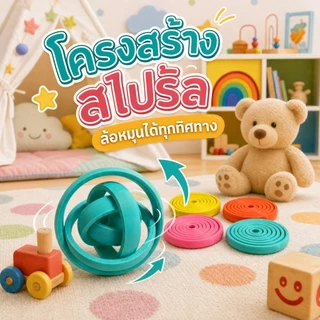 Ring Toyของเล่นคลายเครียด 3D ฟิดเจ็ตทอย ลูกบอลวงแหวน หมุนได้ พับได้ พิมพ์สามมิติ PLA เสริมสมาธิ