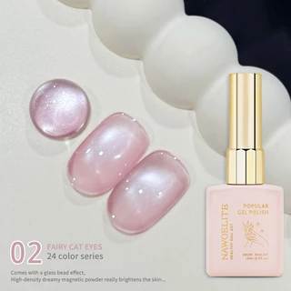 Nawoelite สีทาเล็บ สีทาเล็บเจล ยาทาเล็บ เจลทาเล็บตาแมว 24 สี เนื้อใสสวย ดูมีมนต์ขลัง ผงแม่เหล็กละเอียดแน่น