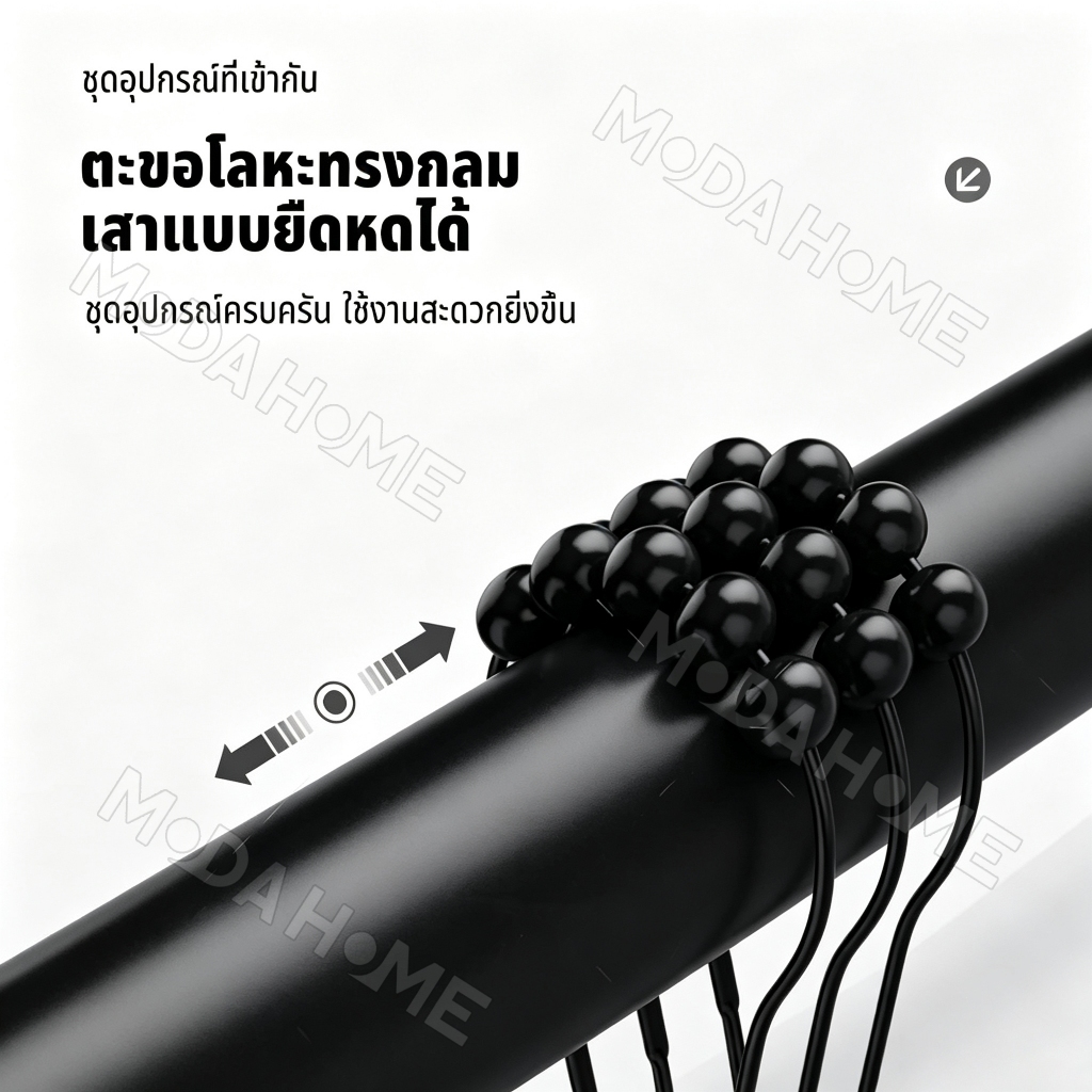 MODA ม่านกั้นห้องอเนกประสงค์120/180ซม. ผ้าหนากันน้ำ รูปที่ 4
