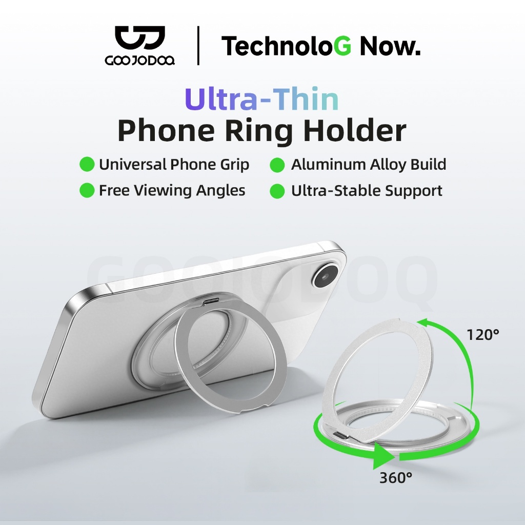 GOOJODOQ ที่วางโทรศัพท์ Phone holder โลหะ 360° Phone Grips โลหะ  360° บางเฉียบและพกพาสะดวก