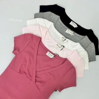 Meenny Closet | AP05 (มีSize) เสื้อยืดสีพื้นเบสิคคอวี