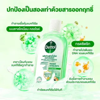 Dettol เดทตอลน้ำยาฆ่าเชื้อเดทตอล น้ำยาฆ่าเชื้อโรค สูตรใหม่ สูตรทำจากธรรมชาติ กลิ่นลิควิด ที แอนด์ เฟรช ซิตรัส 1,000มล.X2