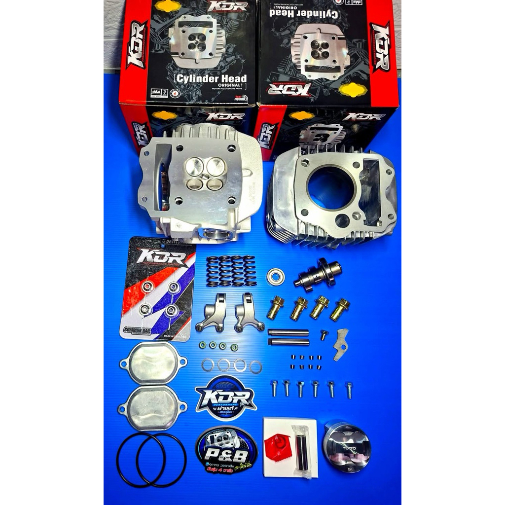 ชุด4วาล์ว KDR W125S-R-Xiบังลม ลูก56วาล์ว18-21