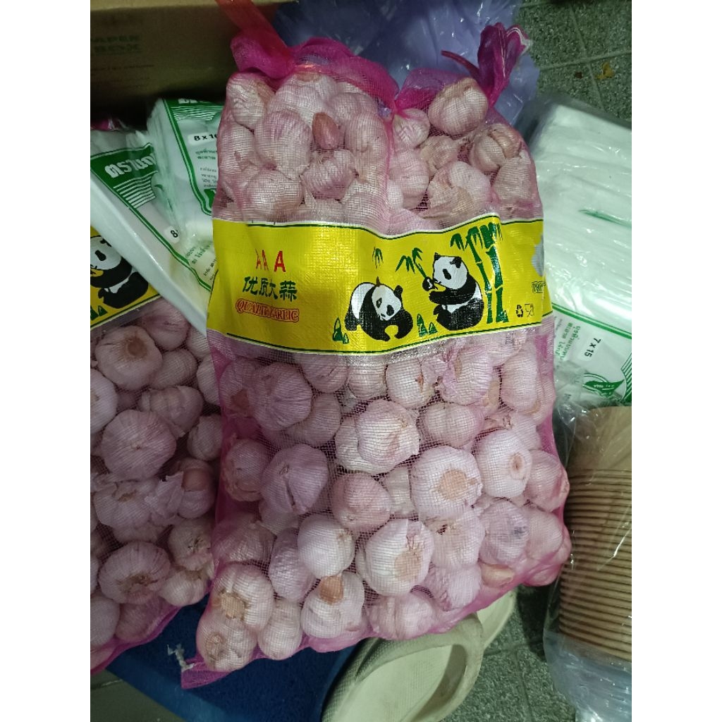 กระเทียมจีนหัวปิงปอง ขนาด 9.5 โลถึง 10 กิโลกรัม