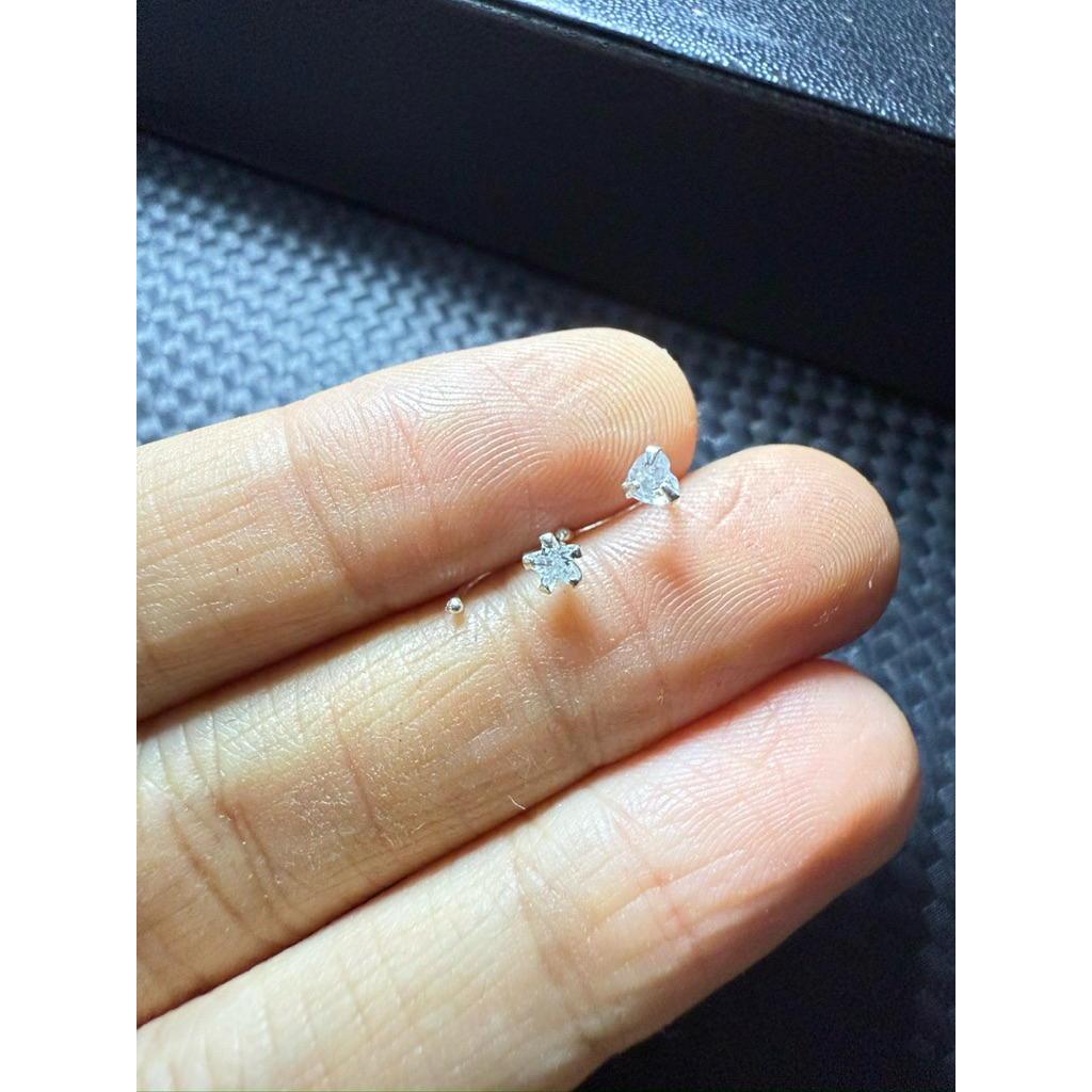 ต่างหูเงินเเท้925ห่วงเปิด C- shape Open Claw ดีไซน์ดาว หัวใจ น่ารักๆ มินิมอล