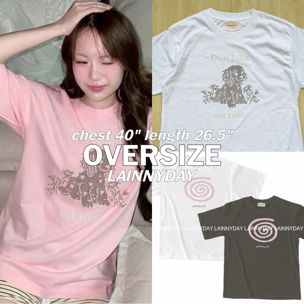เสื้อยืด Oversize ทรงพอดี ผ้าคอตตอน อก 40 นิ้ว The Pumpkins