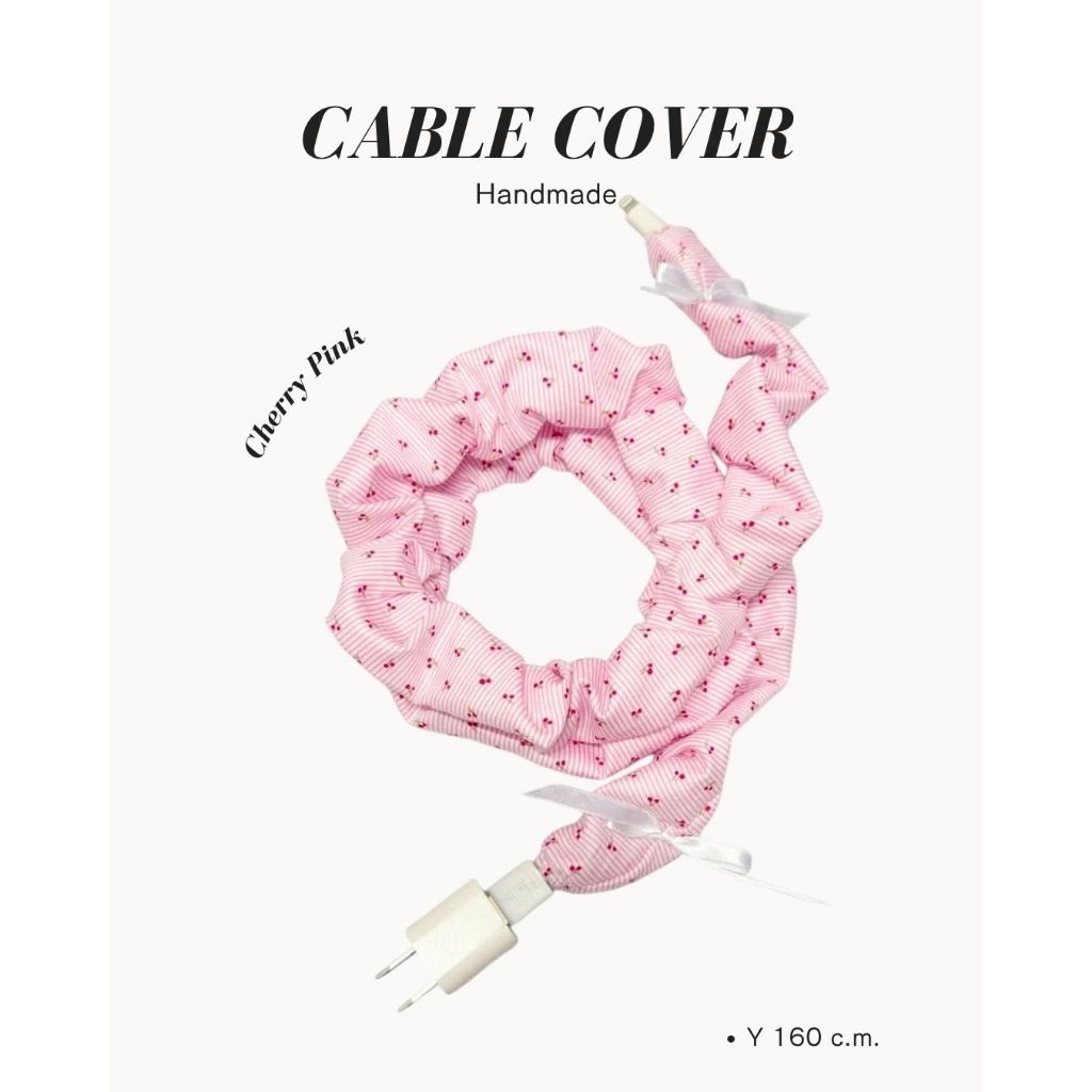 ผ้าหุ้มสายชาร์จโทรศัพท์ / Cable Cover [พร้อมส่ง] 🎀 Cotton Collection