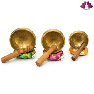 ขันทำสมาธิ ธิเบต Singing Bowl . หมอนรองเป็นแบบคละสี