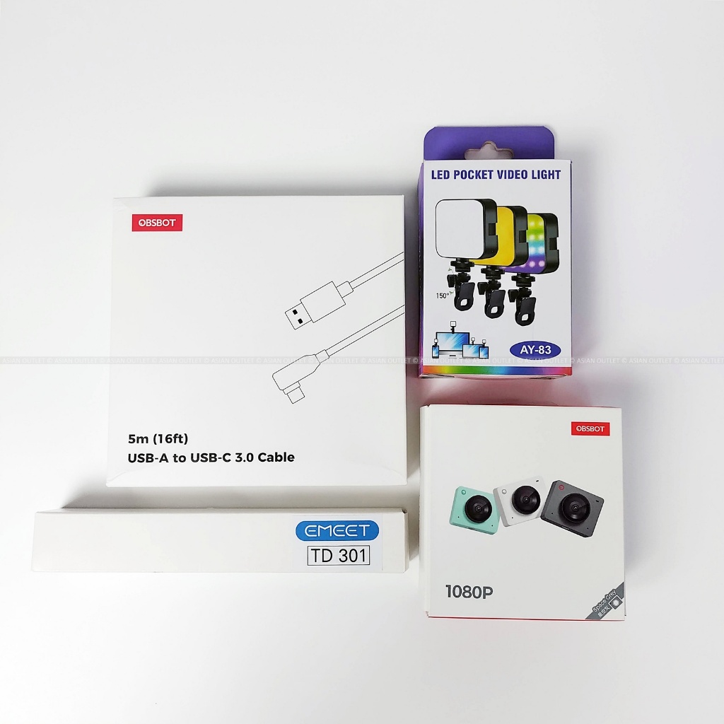 กล้องเว็บแคม OBSBOT MEET SE สภาพเหมือนใหม่ แถมฟรีสาย USB 3.0 Grade A OCB-3208-CE ขาตั้ง EMEET TD301 