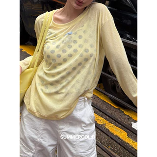 (สินค้าพร้อมส่ง) summer.cold - EMMA STUB EABRIC LONG SLEEVE