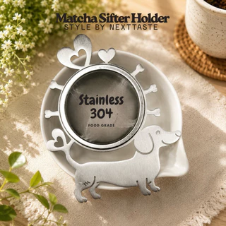 เคสกระชอนร่อนผงมัทฉะลายน้องดัชชุน *แถมกระชอนทรงกลมร่อนผง | matcha sifter holder| food grade : stainless 304