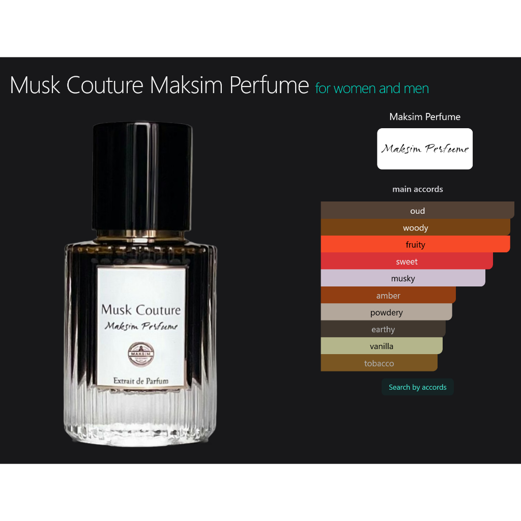 Maksim Perfume - Musk Couture (Rare Aroma)