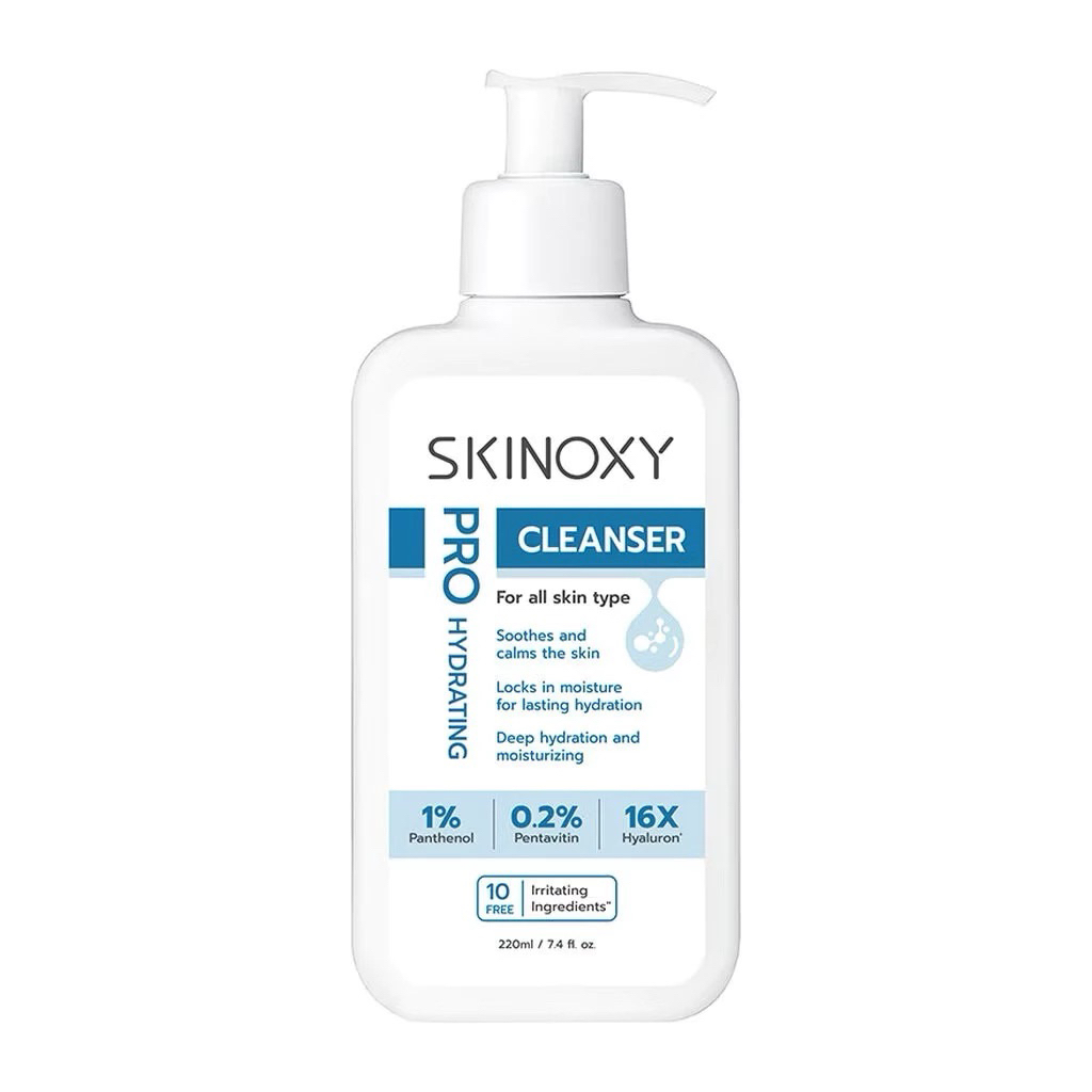 Skinoxy สกินอ๊อกซี่ คลีนเซอร์ โปร ไฮเดรติ้งทำความสะอาดผิวหน้า 220 ML.