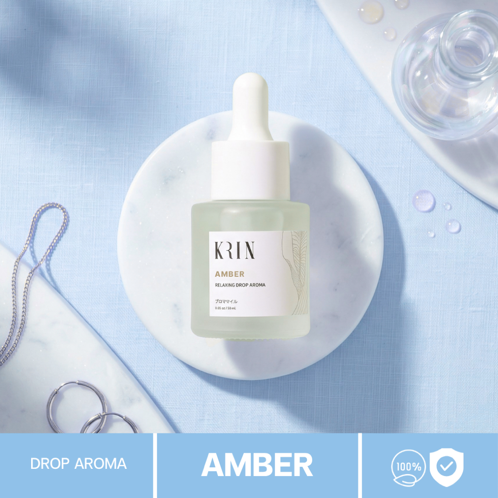Krin Relaxing Drop aroma น้ำมันหอมระเหย (Amber)