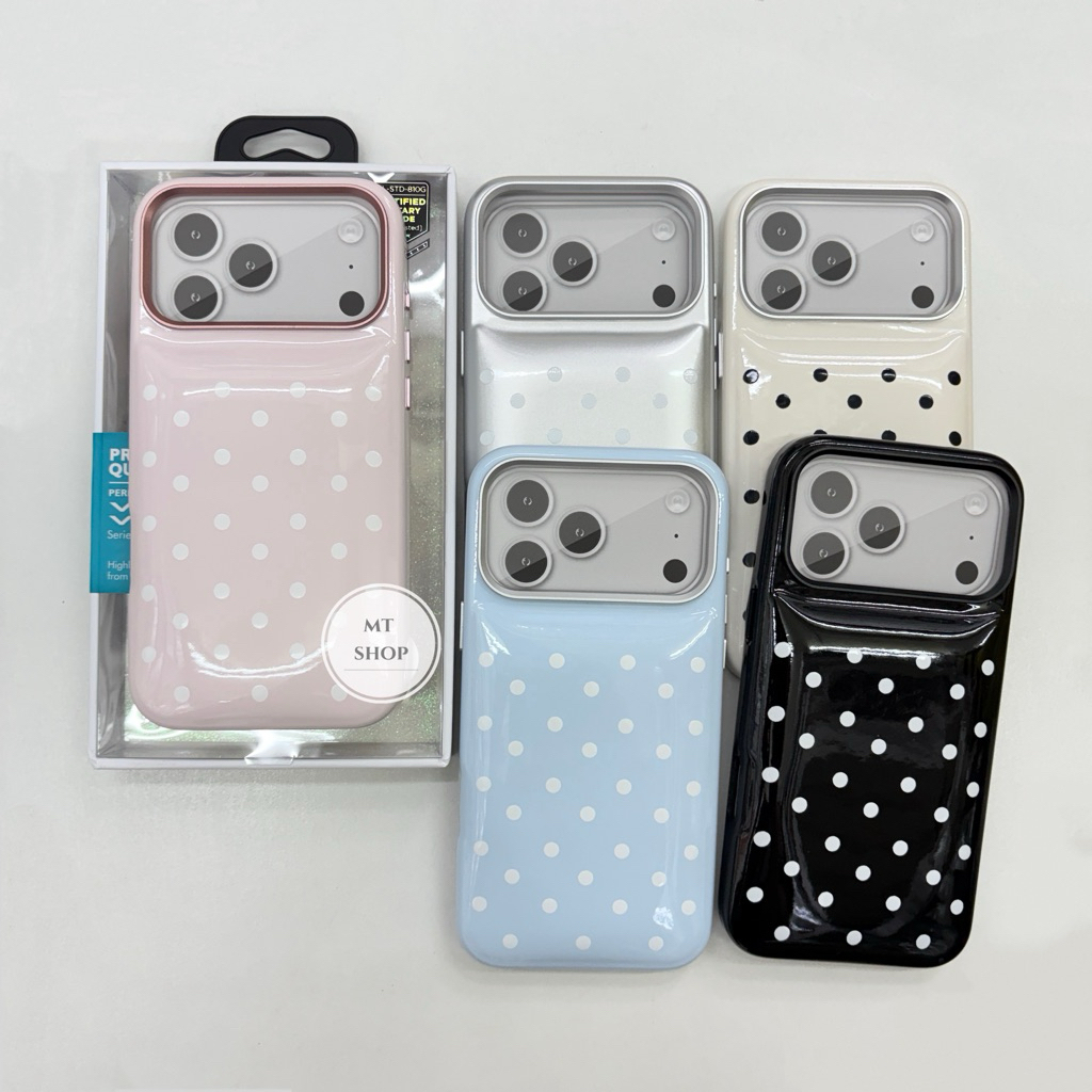 Caseเคสโซฟา ลายจุด สำหรับรุ่นไอโฟน 16ProMax 17 17ProMax