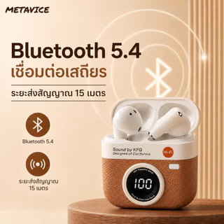 Metavice หูฟังบลูทูธไร้สายแบบหูพาด Bluetooth 5.4 เสียงสเตอริโอ ใช้งานได้นาน 8 ชม. ระยะเชื่อมต่อ 15 ม. วัสดุ PC+ABS ME016