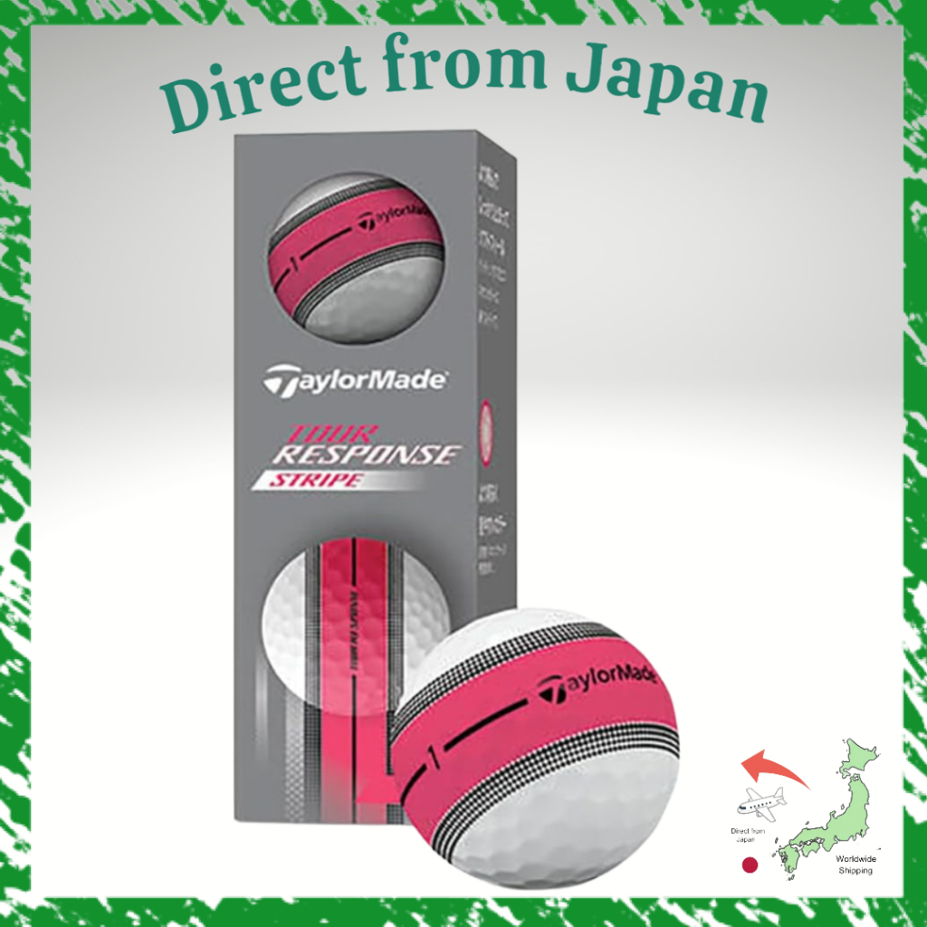 [Direct from Japan] TaylorMade Tour Response Stripe Pink Golf Balls 3 pieces