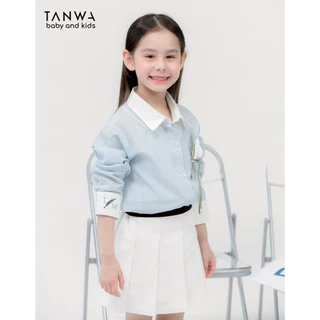 𝗣𝗲𝘁𝗶𝘁 𝗣𝗿𝗲𝗽 ชุดเซ็ทเสื้อเชิ้ตแขนยาว+กระโปรงจีบสีขาว (ชุดลูกสาว) : MS TP 930+934 PE