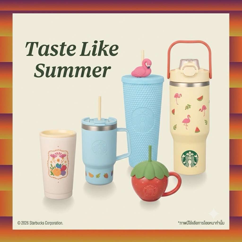 %Starbucks Taste Like Summer Starbucks cups แก้วสตาร์บัคส์ จำหน่ายแต่ของแท้จากShopเท่านั้น!!