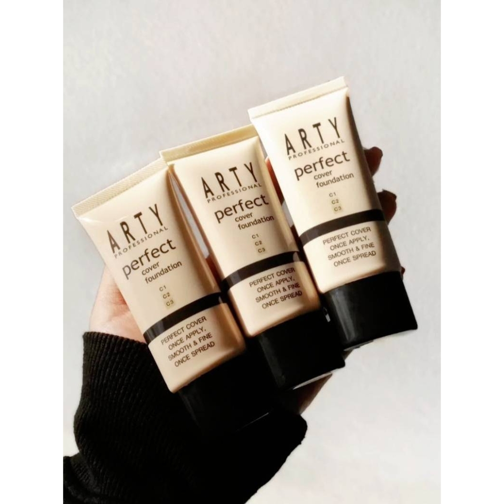 25 กรัม ARTY PERFECT COVER FOUNDATION รองพื้นสูตรเหลว เนื้อครีมนุ่ม เกลี่ยง่าย แห้งเร็ว