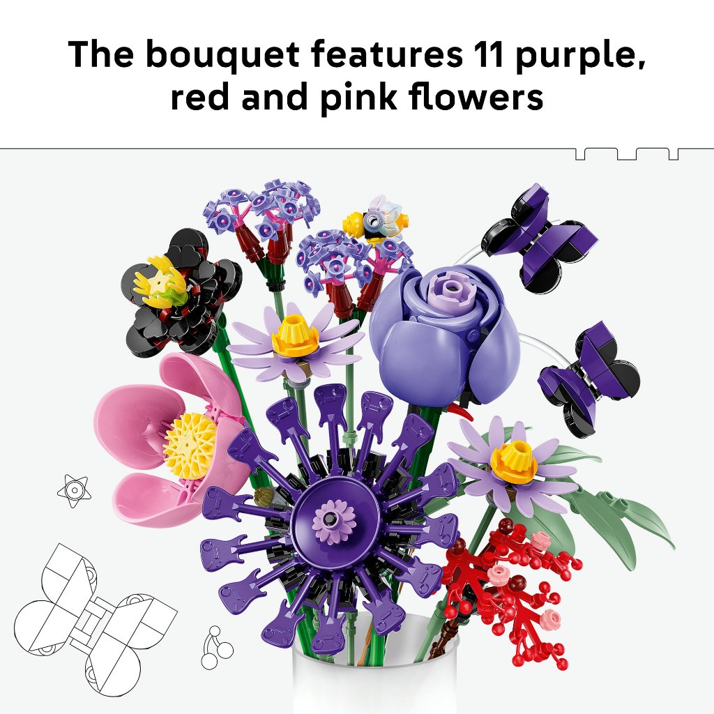 LEGO Botanicals ‏11507 باقة أوليفيا رودريغو (400 قطعة) — صورة 6