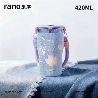 🥤 RANO แก้วสแตนเลส 316 เคลือบเซรามิก ขนาด 420 ml เก็บความร้อน-เย็นได้ยาวนาน ด้วยระบบสูญญากาศ 2 ชั้น