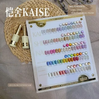 เซตสีเจลทาเล็บ แบรนด์ Kaise พร้อมชาร์ทโชว์