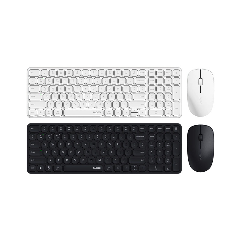 Keyboard & Mouse Set (เมาส์ & คีย์บอร์ดไร้สาย) Rapoo 9320M Ultra-slim Multi-mode Wireless Keyboard &