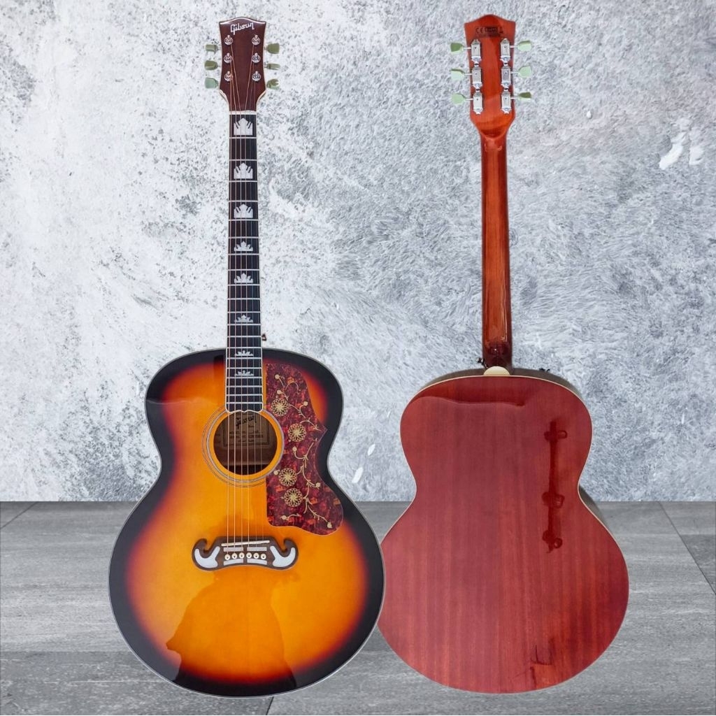 กีต้าร์โปร่ง42นิ้ว Gibson J200 Sunburst เซ็ทอัพฟรี จัดส่งในไทย