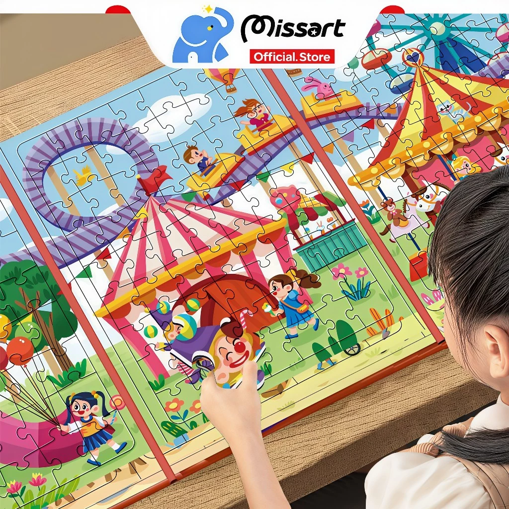 หนังสือจิ๊กซอว์แม่เหล็ก Magnetic Puzzle ต่อจิ๊กซอว์ได้ 3 ภาพใน 1 เล่ม มีให้เลือก 10 แบบ
