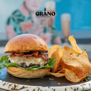 GRANO Brioche Burger Bun Premium | ขนมปังบริออชเบอร์เกอร์บัน | Soft Buttery Bread Burger Sandwich Bun | size 4"/10.5cm