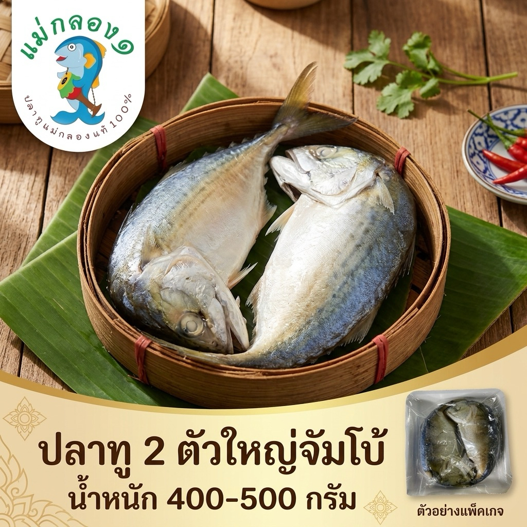 ปลาทูนึ่ง#ขนาด2ตัวบิ๊กจัมโบ้#น้ำหนัก500กรัม#ราคา220฿บาทปลอดสารพิษ