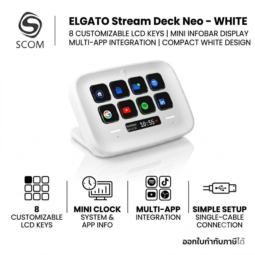 ELGATO STREAM DECK NEO  STEAMDECK - WHITE