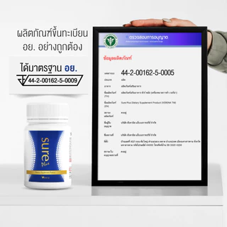 Sure Plus ชัวร์ พลัส 1 กระปุก ขนาด 30 แคปซูล [ส่งไวมากคร๊าบ]