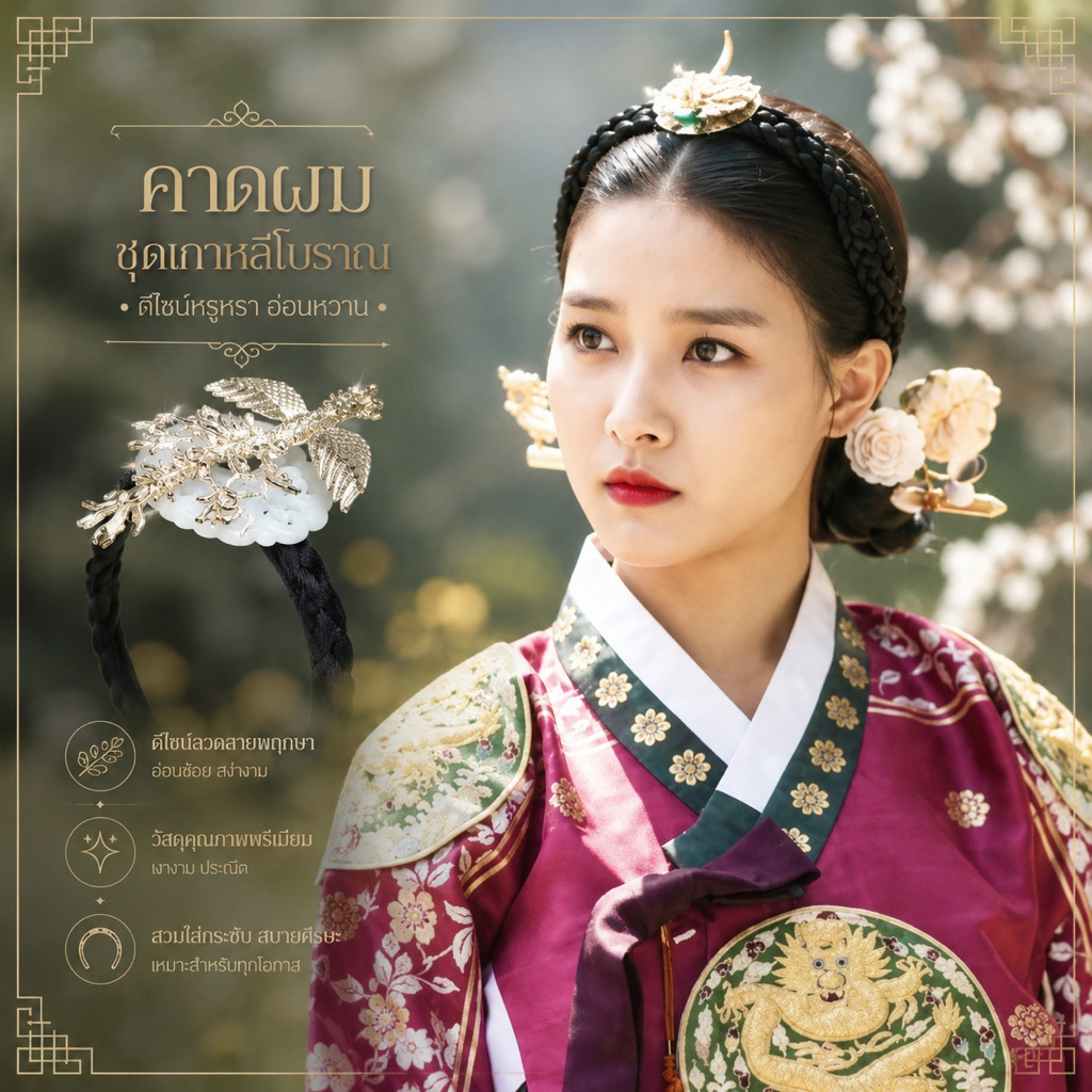 ซอบจี เครื่องประดับชุดเกาหลี ที่คาดผมชุดฮันบก