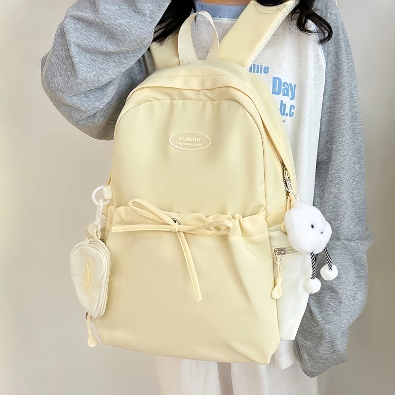 กระเป๋าเป้สไตล์ญี่ปุ่น-minimalist-ความจุใหญ่-สีทึบ-สไตล์สากล-กระเป๋านักเรียน