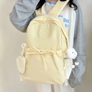 กระเป๋าเป้สไตล์ญี่ปุ่น-minimalist-ความจุใหญ่-สีทึบ-สไตล์สากล-กระเป๋านักเรียน