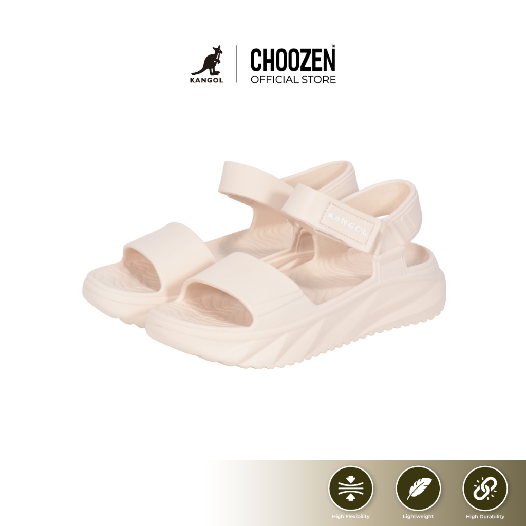 Kangol Sandals รองเท้าแตะรัดส้น EVA แบบสวม กันน้ำ สวมใส่สบาย สีดำ , ชมพูอ่อน ผู้หญิง 65223637
