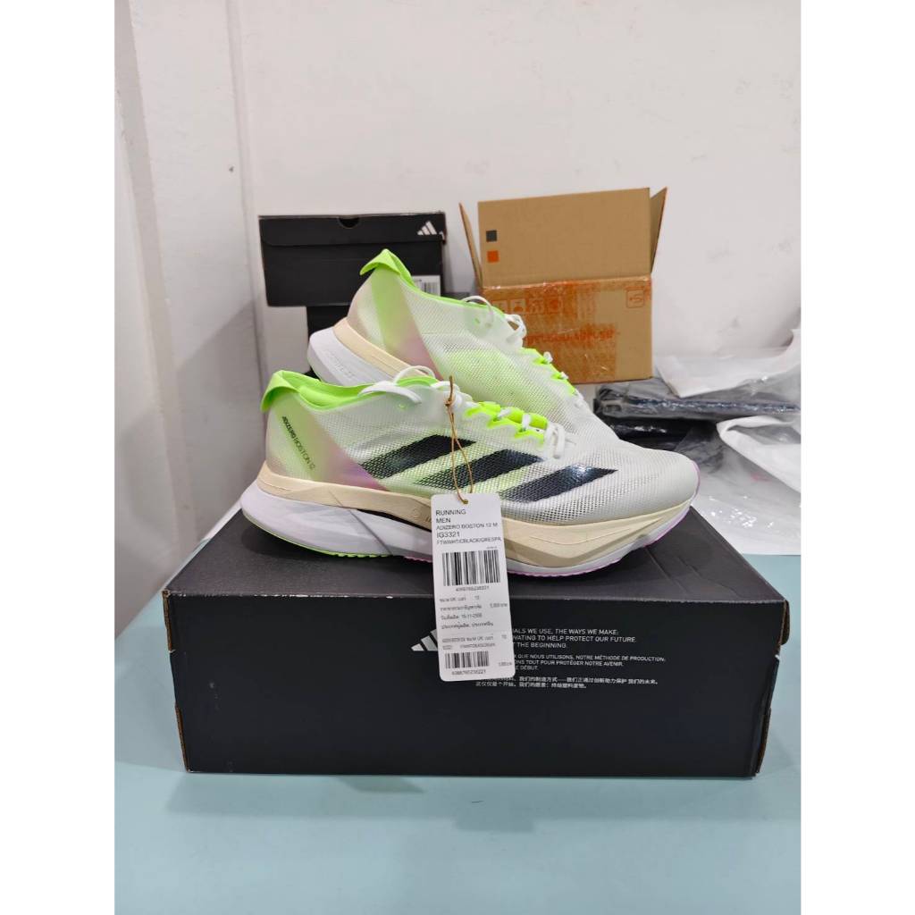 Adidas รองเท้าผ้าใบ รุ่น Adizero Boston 12 Shoes Code: IG3321 (มีตำหนิ)