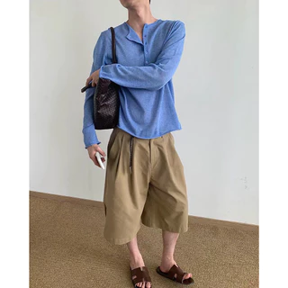 LAYNE KNIT HENLEY เสื้อไหมพรมถักบางแขนยาว A2