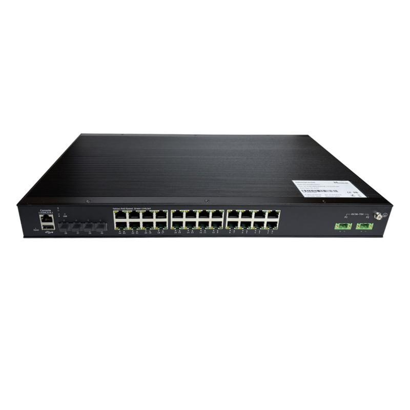 GIGABIT INDUSTRIAL POE 24 PORT + 4 SFP(100M/1G/2.5G) + 1 Console port + 1 USB / L2 Managed (AF / AT)