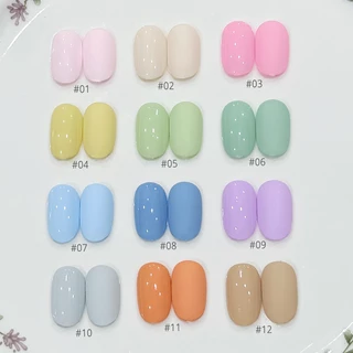Nawoelite เล็บเจล สีทาเล็บเจล สีเจล เจลทาเล็บสีลูกกวาด 12 สี สีใสสดใส สวยน่ารัก สีสันชัดเจน ต้องใช้ไฟ LED/UV