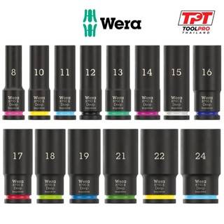 Wera ลูกบล็อกลม 3/8", 8790 B Impaktor Deep Socket