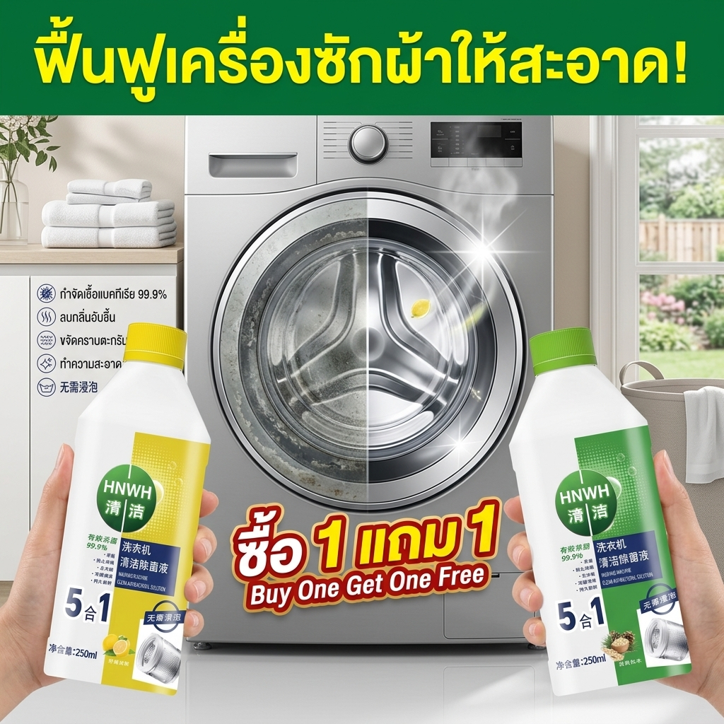 ซื้อ 1 แถม 1 BLC ผงล้างเครื่องผ้า เดทตอล น้ำยาล้างเครื่องซักผ้า ล้างถังผ้า 250 กำจัดเชื้อโรค ล้างถังซัก ขจัดคราบ