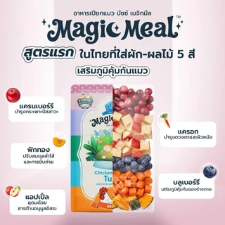 🍠🎃(12 ซอง) Buzz Magic Meal อาหารเปียก คุณภาพ Human Grade สำหรับแมวทุกสายพันธุ์ ขนาด 70 กรัม🎃🍠