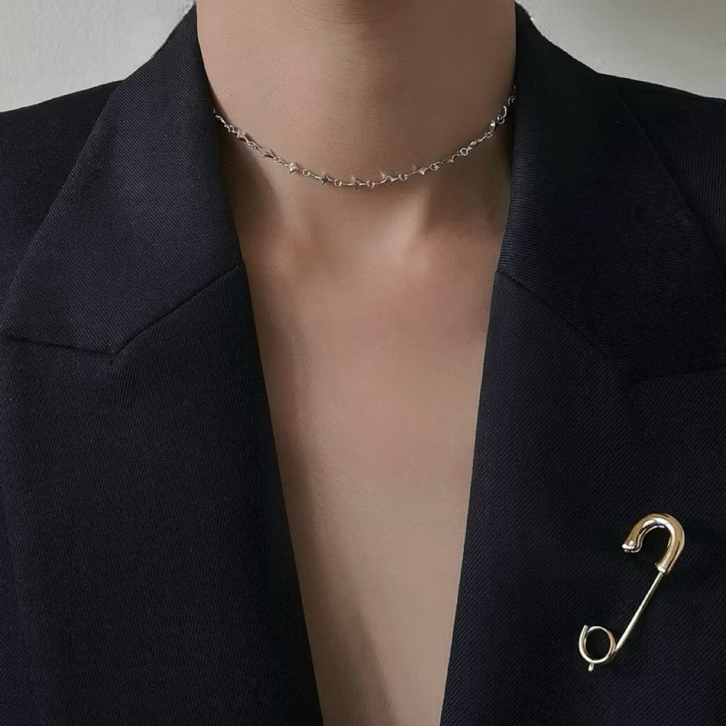 Used ใช้งานน้อยมาก** ส่งต่อ grumpy, สร้อยคอ lumiere choker *สีเงิน Rhodium ราคาเต็ม 6,090.-