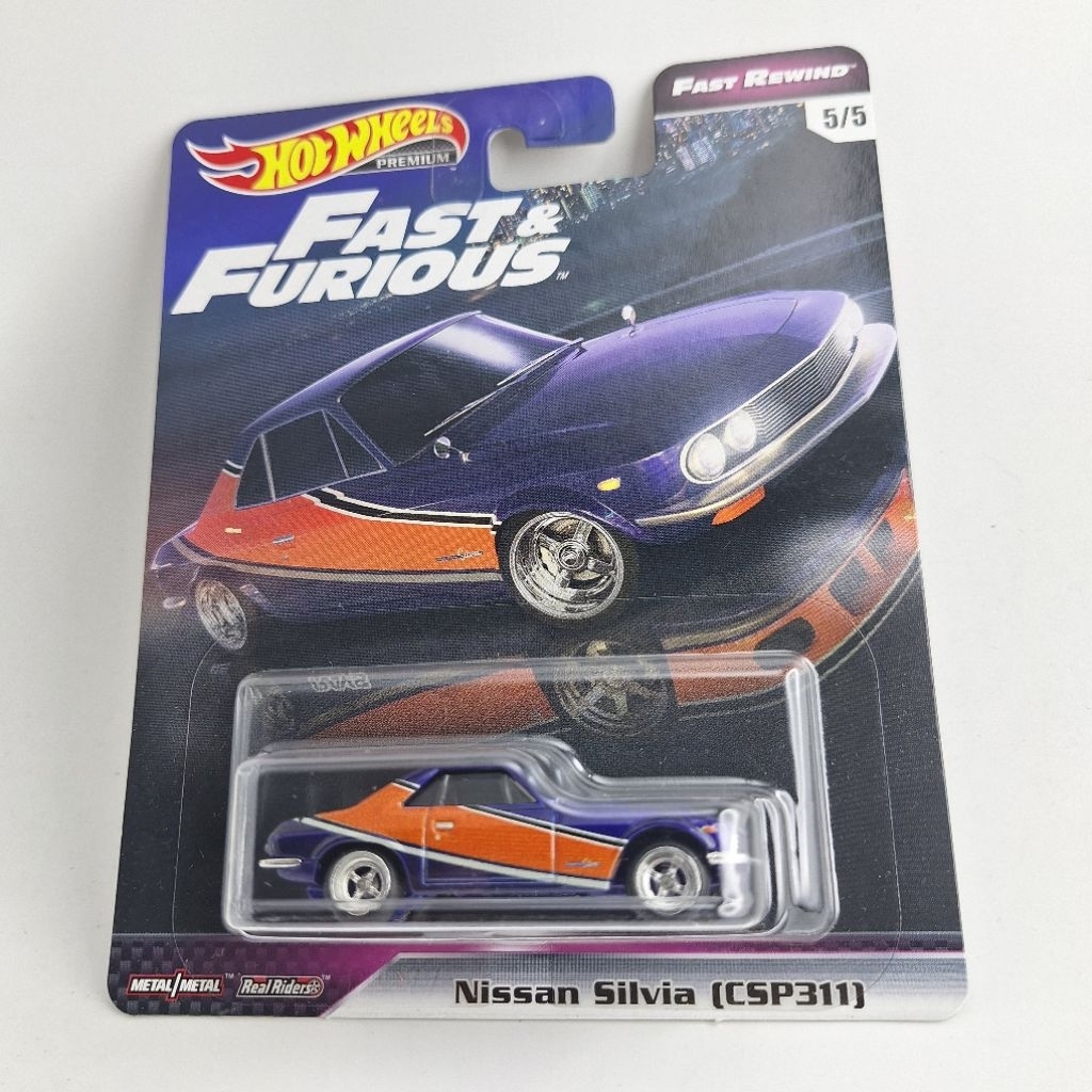 รถเหล็ก Hotwheels NISSAN SILVIA CSP311 FAST&FURIOUS 5/5 ล้อยาง (PB02)