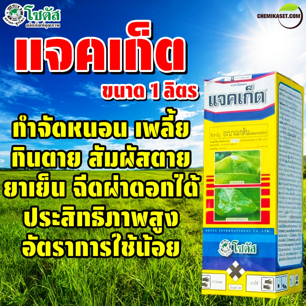 แจคเก็ต อะบาเมกติน 1.8% EC ขนาด 1 ลิตร บริษัทโซตัส